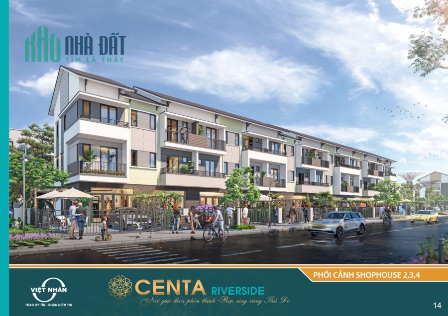 Shophouse 100m2 Centa Riverside Từ Sơn 3 tầng kinh doanh sầm uất giá 5 tỷ