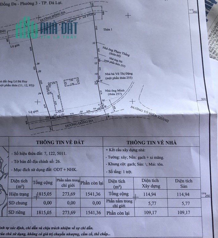 Bán đất 2 mặt tiền chính đường Đống Đa xây biệt thự to 1510m2 giá 57ty view đỉnh
