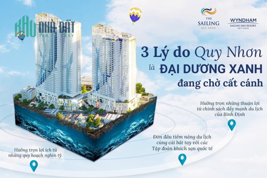 Nhận Booking căn hộ The Sailing Quy Nhơn giữ vị trí căn hộ đẹp nhất dự án