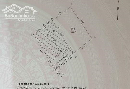 BÁN NHÀ QUẬN TÂY HỒ. PHÙ HỢP ĐẦU TƯ. DT183M .GIÁ 7.2 TỶ .