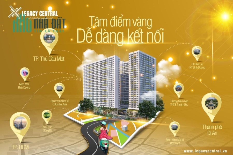 Legacy Central, căn hộ Thuận An Bình Dương, giá rẻ đầu tư, cơ hội mua 1 sở hữu 2. LH 0932.680.911