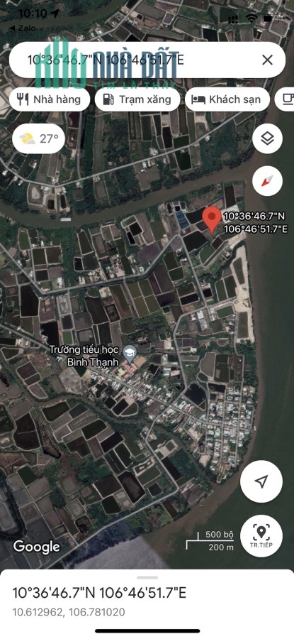 Bán đất MT Trần Quang Nhơn, Bình Khánh, Cần Giờ: 27.500m2, giá 139 tỷ.