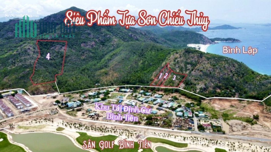 View sân Golf vs biển Bình Tiên cực đẹp (Tựa Sơn Chiếu Thuỷ)