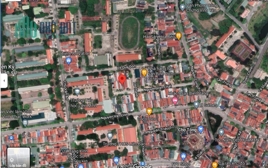 Bán đất mặt đường Nguyễn Văn Chất, Liên Bảo,Vĩnh Yên 115m2, giá: 4.35 tỷ.Liên hệ: 0986.454.393
