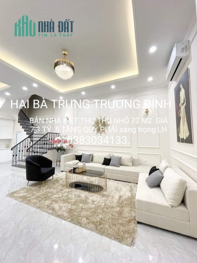 BÁN NHÀ TRƯƠNG ĐỊNH BIỆT THỰ THU NHỎ FULL NỘI THẤT 72M2 GIÁ 7 TỶ 7 tỷ