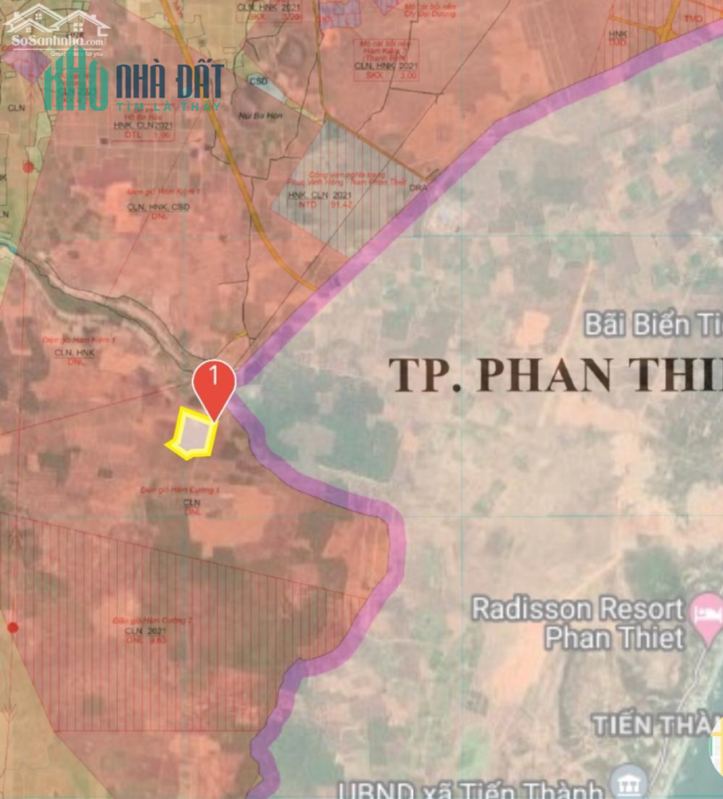 Đất 2 Mặt tiền đường lớn-Hàm Cường-Hàm Thuận Nam-Bình Thuận-8,7Ha CLN