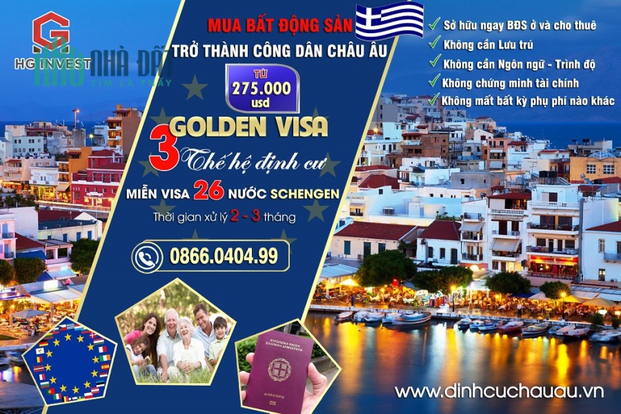 Mua nhà BĐS HY LẠP nhận ngay GOLDEN VISA CHÂU ÂU