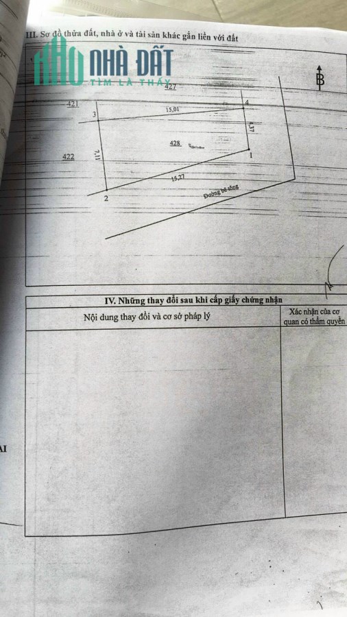 Bán đất QL51, x. Long Phước, Long Thành: 4,4( 7,1m) x 15, giá 1,19 tỷ.