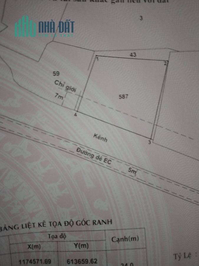 Bán đất MT Đường EC, Bình Khánh, Cần Giờ: 34 x 33, giá 7,5 tỷ