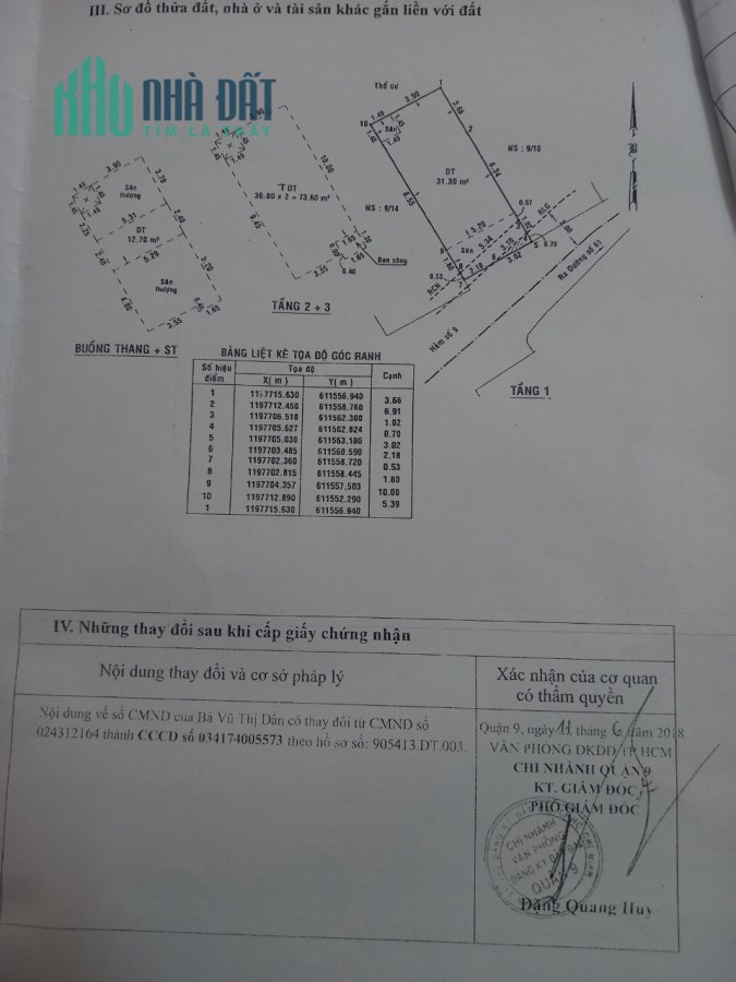 Nhà hẻm đường 61 phước long B diện tích 60m đúc 3 lầu khu trung tâm