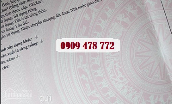 Chính chủ bán gấp 100,8m2 đất Tây Hoà, Trảng Bom, Đồng Nai, 32tr/m2; 0909478772