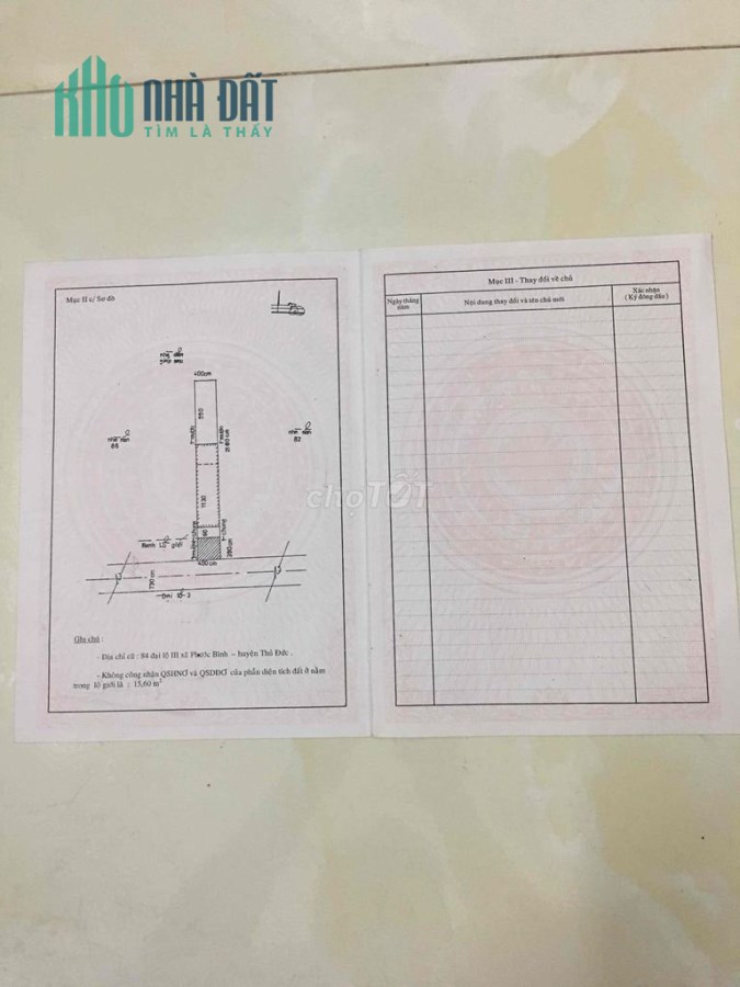 Nhà mặt tiền đại lộ 3 phước bình diện tích 88m cấp 4 gần đỗ xuân hợp