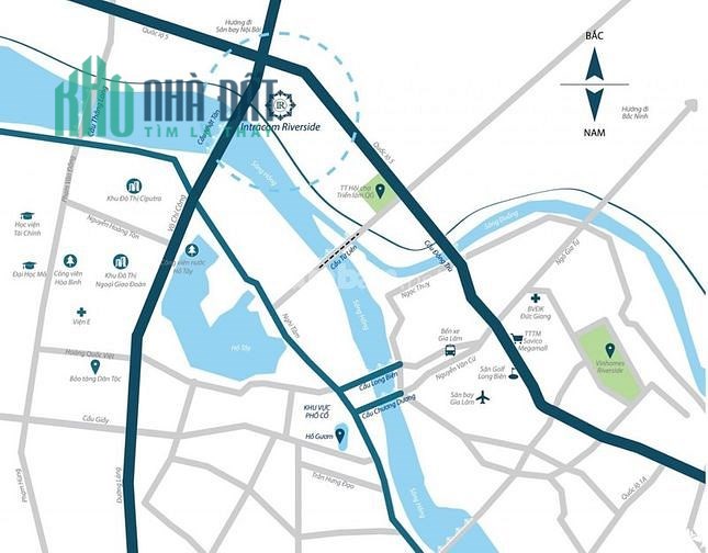 Cho thuê văn phòng tòa Intracom Riverside Vĩnh Ngọc, Đông Anh, Hà Nội 80m2 1000m2 giá 205ngh/m2