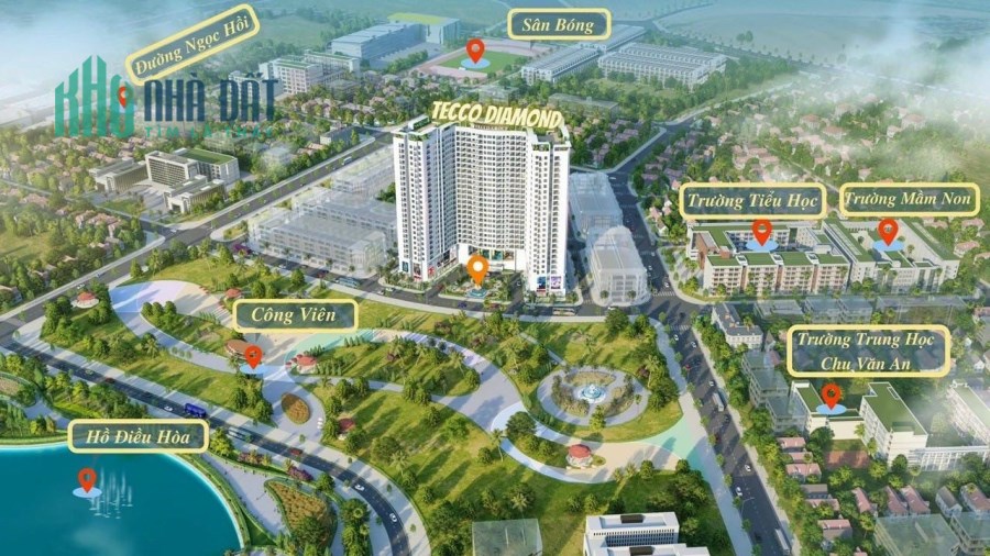 Quỹ Căn Duy nhất Tecco Diamond 64m2 2PN 2WC chỉ cần 580tr kí ngay HĐMB