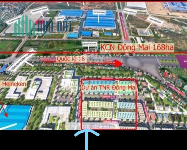 Bán gấp mảnh đất lô góc KCN Đông Mai - Tx.Quảng Yên- Quảng Ninh 150m mt6.3m hậu 7.3m,