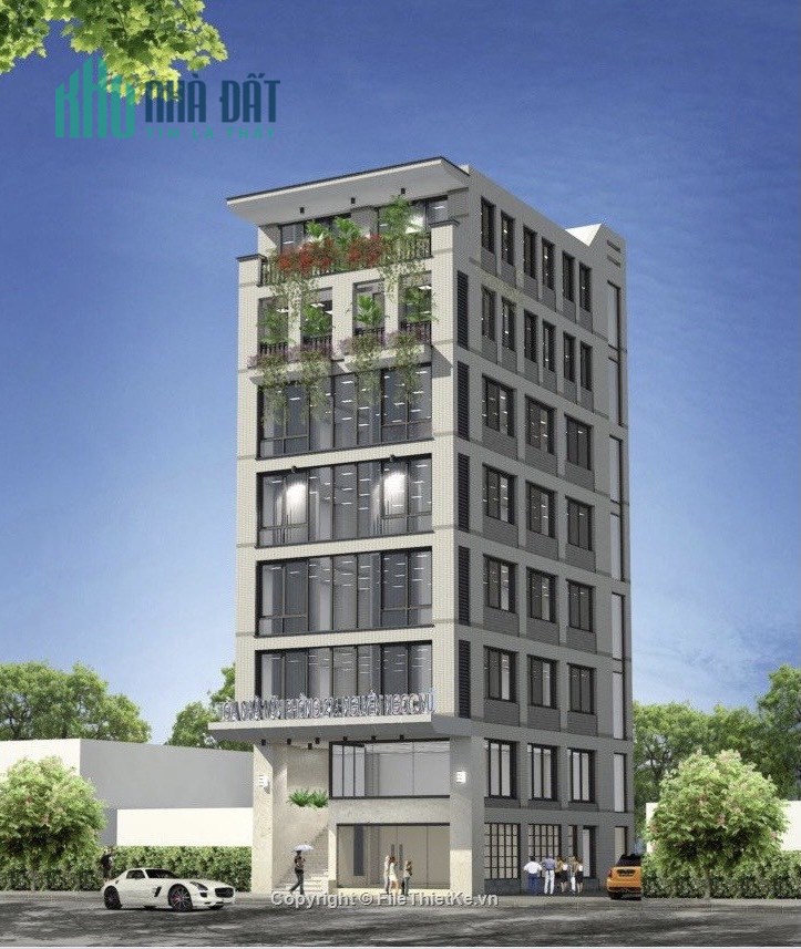 Bán toà VĂN PHÒNG 2 mặt tiền phố Thái Hà, 80m2 x 8T. MT 17m. 28.5 tỷ, ô tô, cho thuê 90tr.