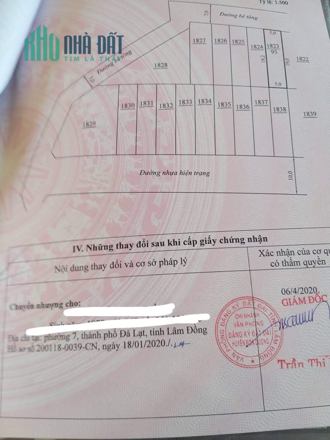 Chính chủ cần đất thị trấn Thạnh Mỹ - Đơn Dương - Lâm Đồng. (5X19m) sau lò gạch, sẵn sổ hồng