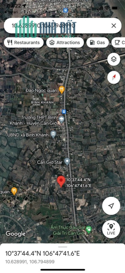 Cần bán lô đất đường Rừng Sác, xã Bình Khánh, Cần Giờ;