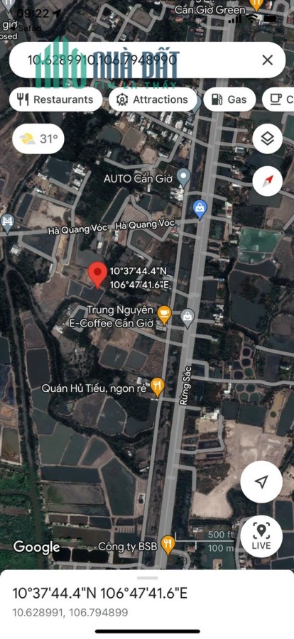 Cần bán lô đất đường Rừng Sác, xã Bình Khánh, Cần Giờ;