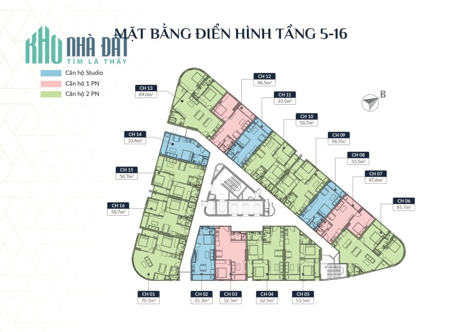 Căn hộ bên sông Vina2 Panorama sổ lâu dài quý 4 bàn giao 1.1 tỷ 2PN 58m2