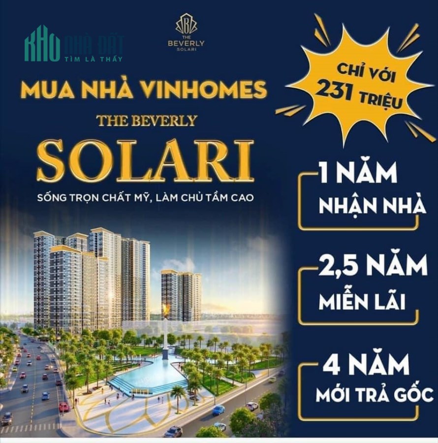 THANH TOÁN 20% MUA CĂN HỘ THE BEVERLY SOLARI NHẬN VOUCHER 200 TRIỆU