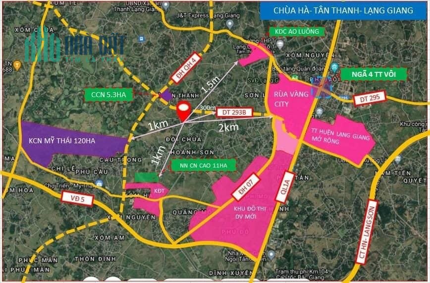 Đất Chùa Hà Tân Thanh Lạng Giang. Giá chỉ 700 Triệu. Diện tích 200 208m2/lô.