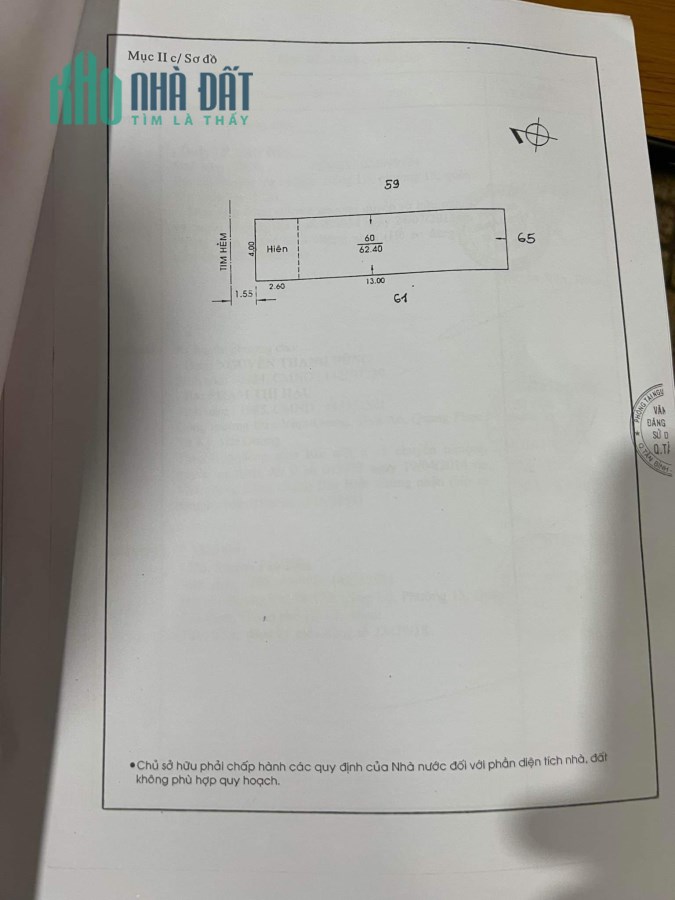 Bán gấp nhà cấp 4 hẻm xe hơi đường Cống Lở , phuờng 15 , quận Tân Bình , 63m2 , chỉ 5,3 tỷ