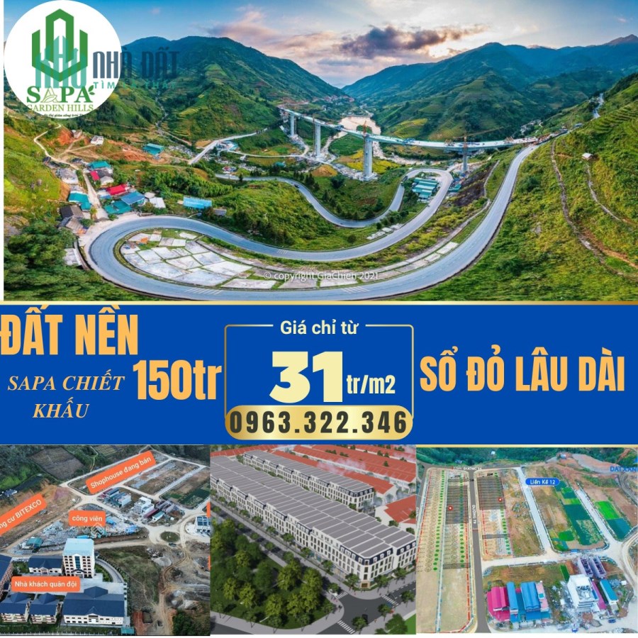 Đất nền dự án - Siêu phẩm SaPa Garden hills chỉ với 28tr/m2