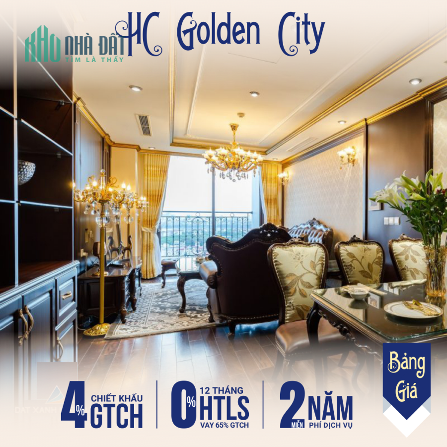 Bán căn hộ 2PN +1 tầng 12 view sông Hồng tòa A chung cư HC Golden giá 3.9 tỷ nội thất gỗ