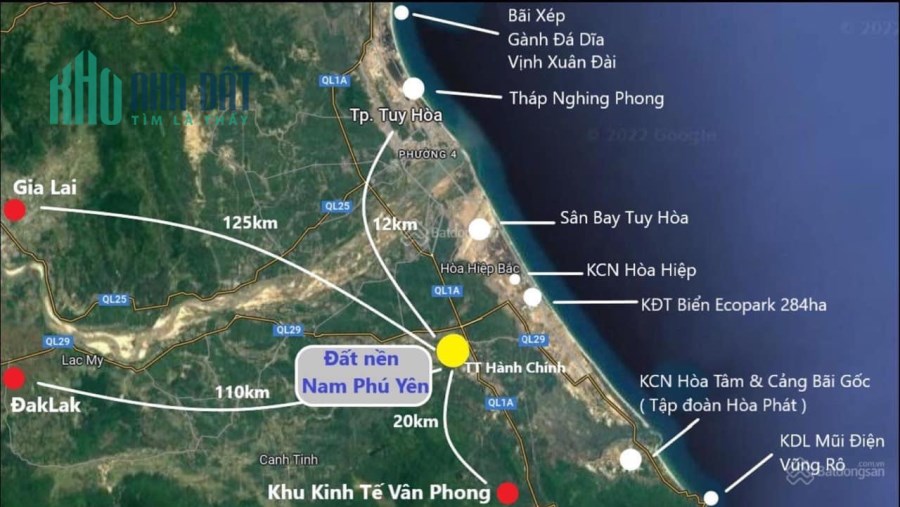 Đất nền khu dân cư mới tại Phường Hòa Vinh, Đông Hoà, Phú Yên.