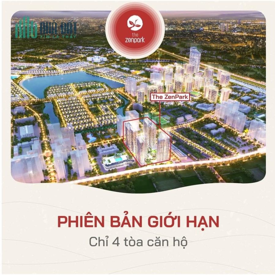 Bán căn hộ phân khu cao cấp ZenparkVinHomesOceanPark sinh lời 20-30tr/tháng