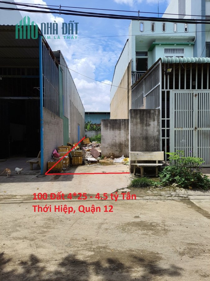 Hộ khẩu Quận 12 - Tiện ích Gò Vấp. Đường 8m, lề đường 3m. 100m2 chỉ hơn 4 tỷ. 0934749575