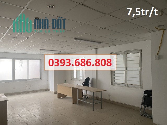 Chính chủ Cho thuê Văn phòng 60m giá rẻ, gần phố Xã Đàn, Đống Đa; 7,5tr; 0393686808