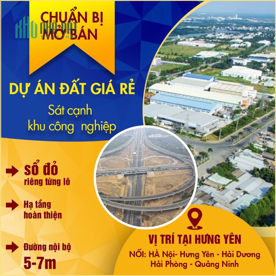 Cơ hội sở hữu đất nền giá rẻ giáp KCN Hưng Yên