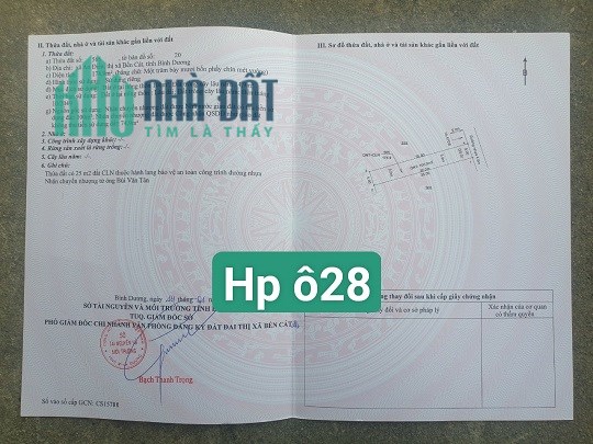Bán đất vị trí đẹp tại Bến Cát, Bình Dương; 1,9tỷ; 0948642678