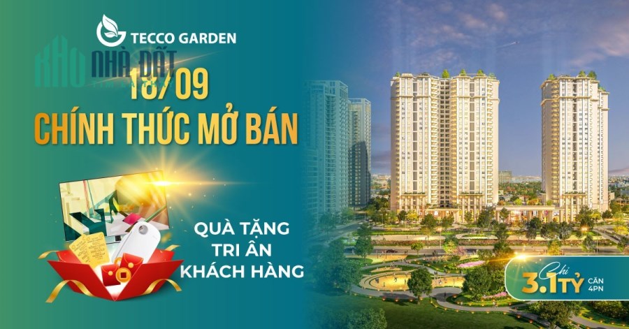 Tecco Garden 18-9 Mở bán sư kiện Lớn nhất , Căn hộ hiếm trong lòng Hà Nội