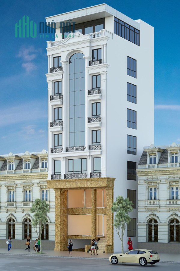 Tôi cần cho thuê tòa nhà 8 tầng lô góc MP Vũ Tông Phan. DT 115m²MT 8,6m, giá thuê 75 tr/tháng