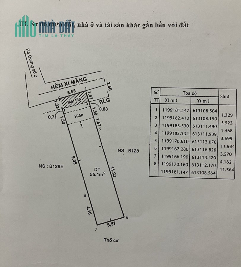 Nhà hẻm đường 2 tăng nhơn phú B, Diện tích 55m cấp 4 khu trung tâm