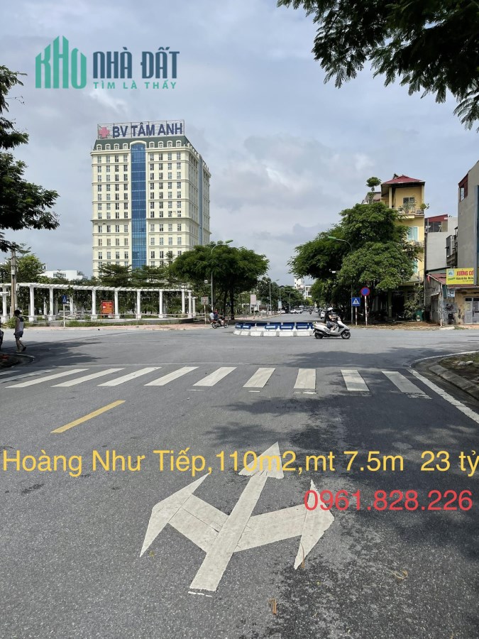 Mặt phố Hoàng Như Tiếp 110m2, mt 7.5m vị trí ngay sát viện Tâm Anh