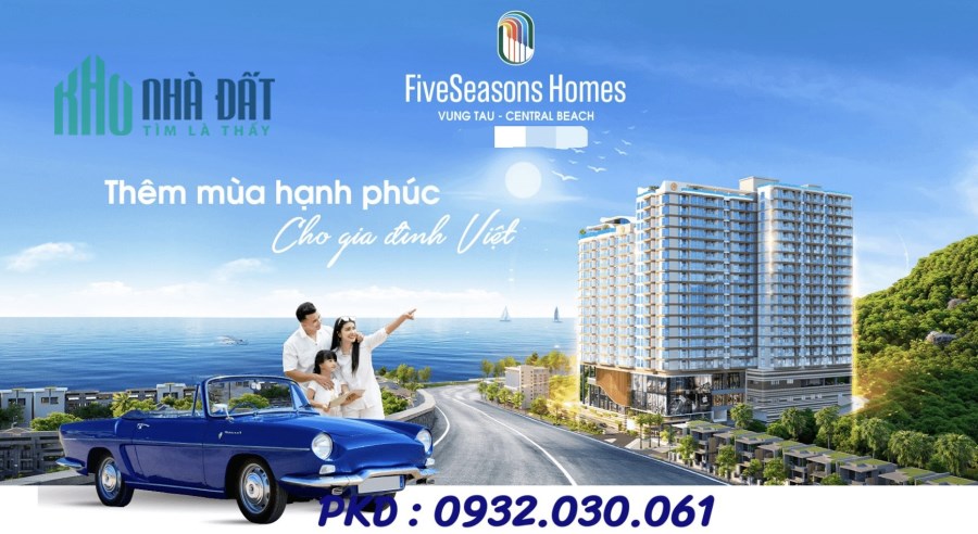 Ưu đãi chỉ từ 1.7 tỷ/căn tại Five Seasons Homes cách biển 300m 0932030061