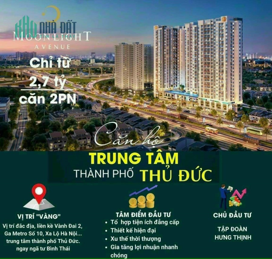 Moonligth Avenue chiết khấu lên đến 2tỷ suy nhất trong tháng này