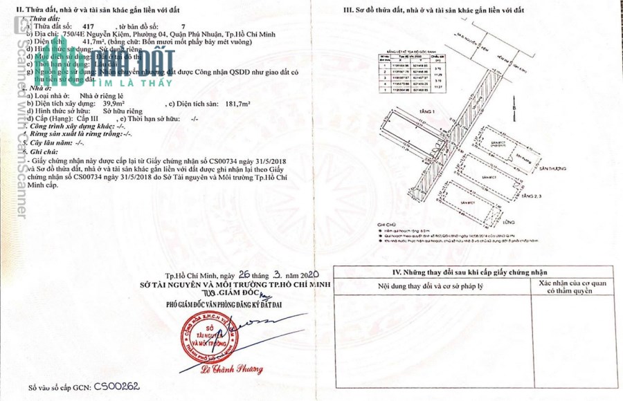 Nhà bán 750/4E Nguyễn Kiệm, Phường 4, Q.Phú Nhuận