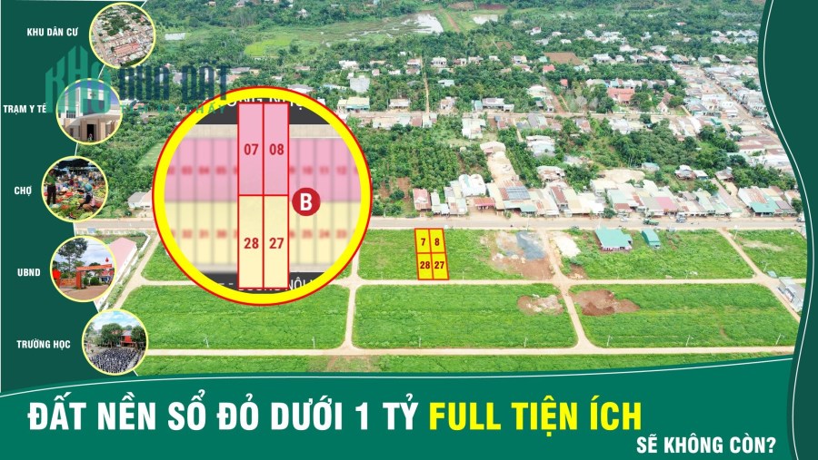 Bán lô 2 mặt tiền đường nhựa 22m, mặt tiền 12m ngang đối diện Krong Năng