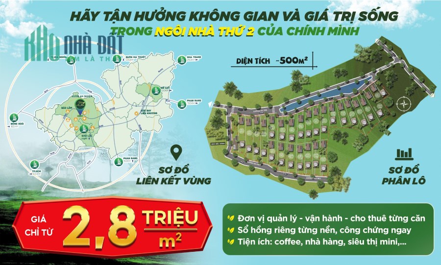 ĐẤT NGHĨ DƯỠNG KÈM HOMESTAY LỘC THẮNG