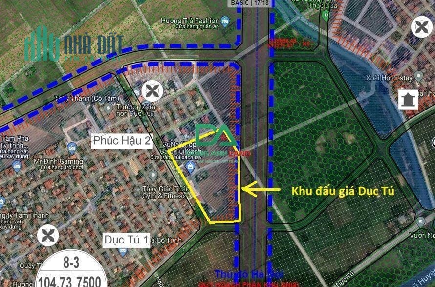 Bán Đất Đấu Giá Dục Tú dãy G mặt đường 60m 1 lô duy nhất giá 4x/m2