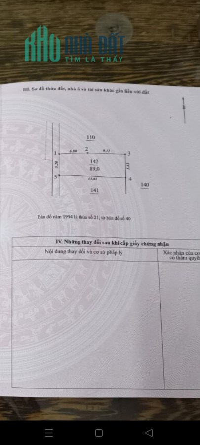 Bán nhà cấp 4 Phạm Văn Đồng, Bắc từ Liêm. DT 89m2