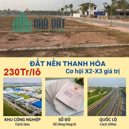 ĐẤT NỀN THANH HOÁ - ĐẤT NỀN PHÚ THỌ CHỈ TỪ 171 TRIỆU/LÔ