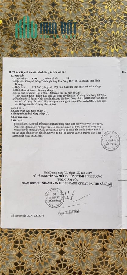 Chính chủ bán nhà Khu Phố Đông Thành,Phường Tân Đông Hiệp,Thị Xã Dĩ An,Bình Dương