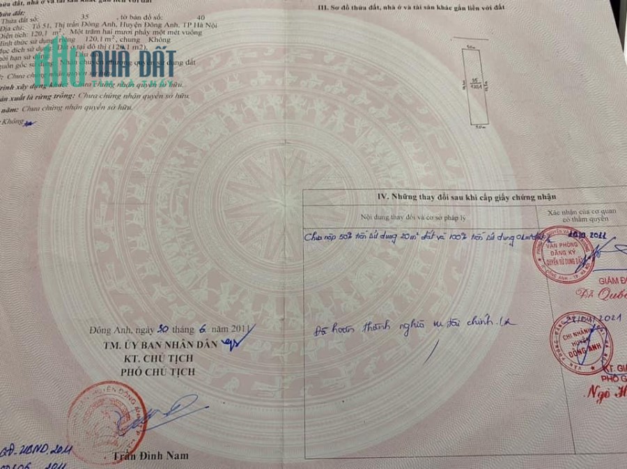 Bán đất gần dự án Happy Land Đông Anh giá rẻ