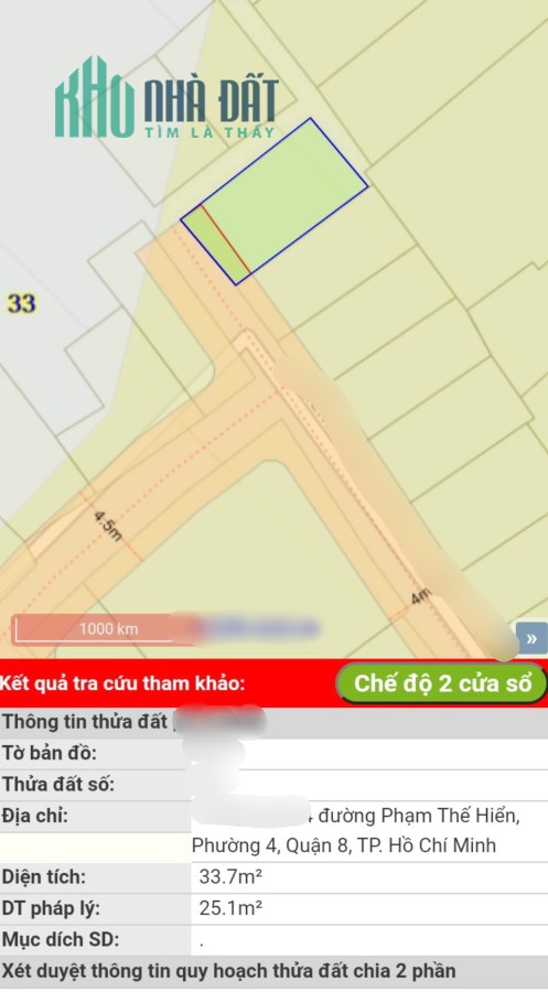Nhà nở hậu căn góc 3 mặt hẻm Phạm Thế Hiển P4Q8. Trệt,lầu. Giá 2,85 tỷ TL